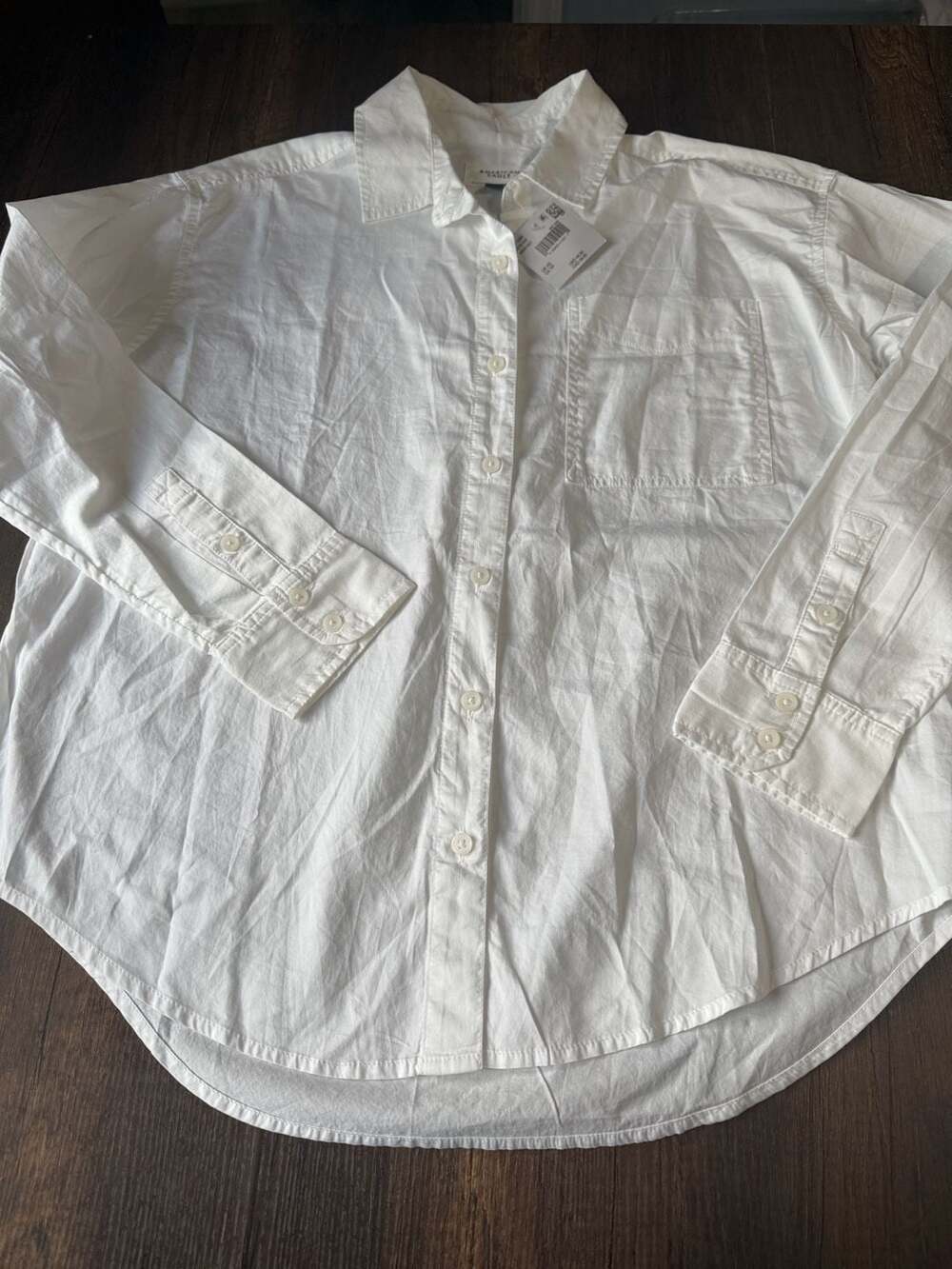 American Eagle Button-Down Shirt Size XS White Long Sleeve